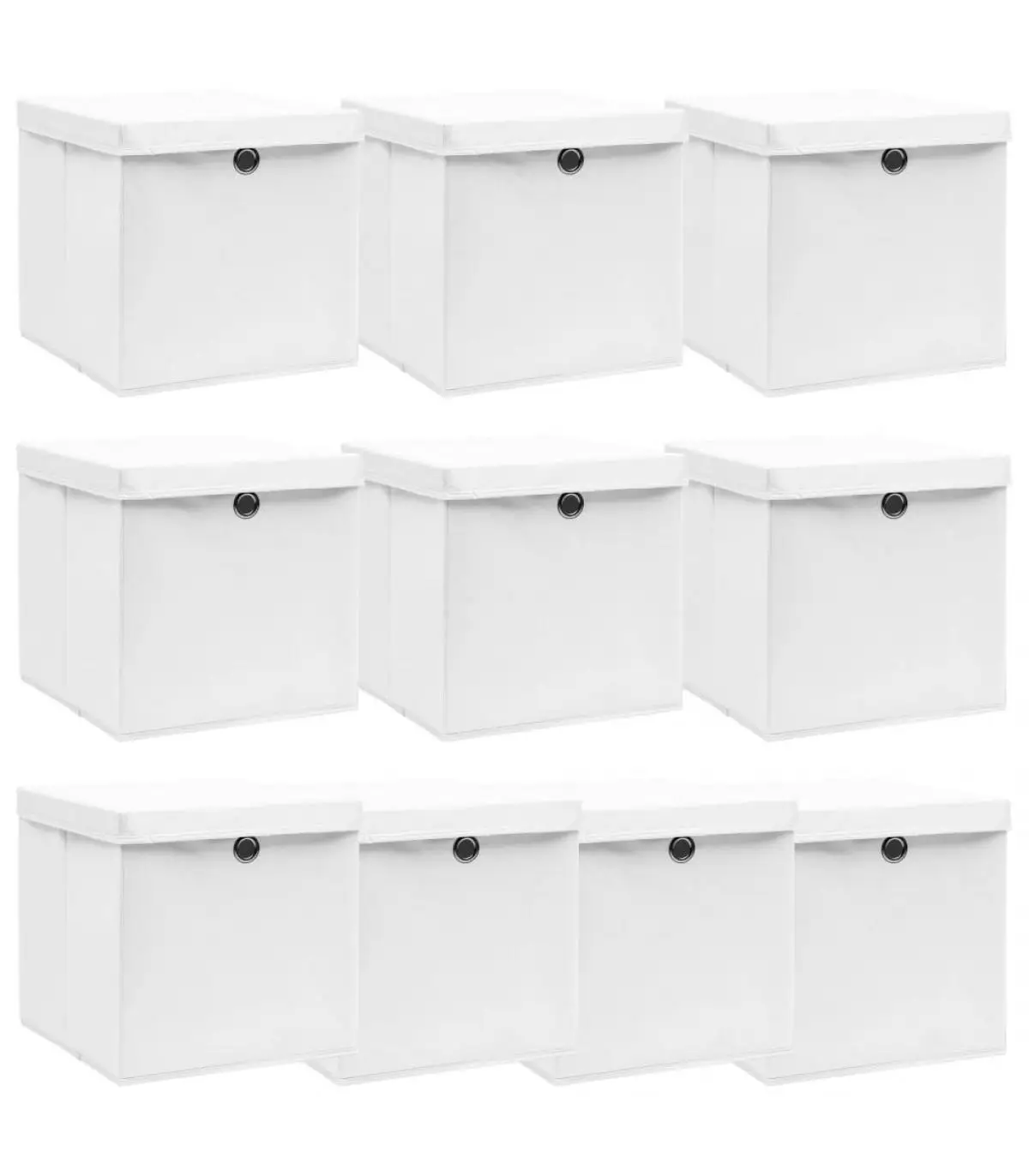 10 Pcts white fabric 32x32x32 cm storage storage boxes with lids