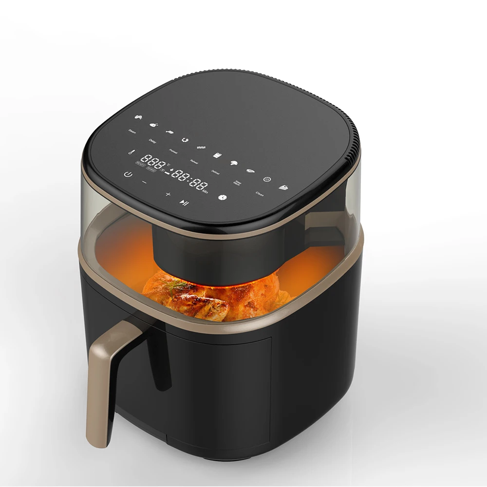 Prime Invisible Display Air Fryer Digital Steam 8 L  With Visible Window