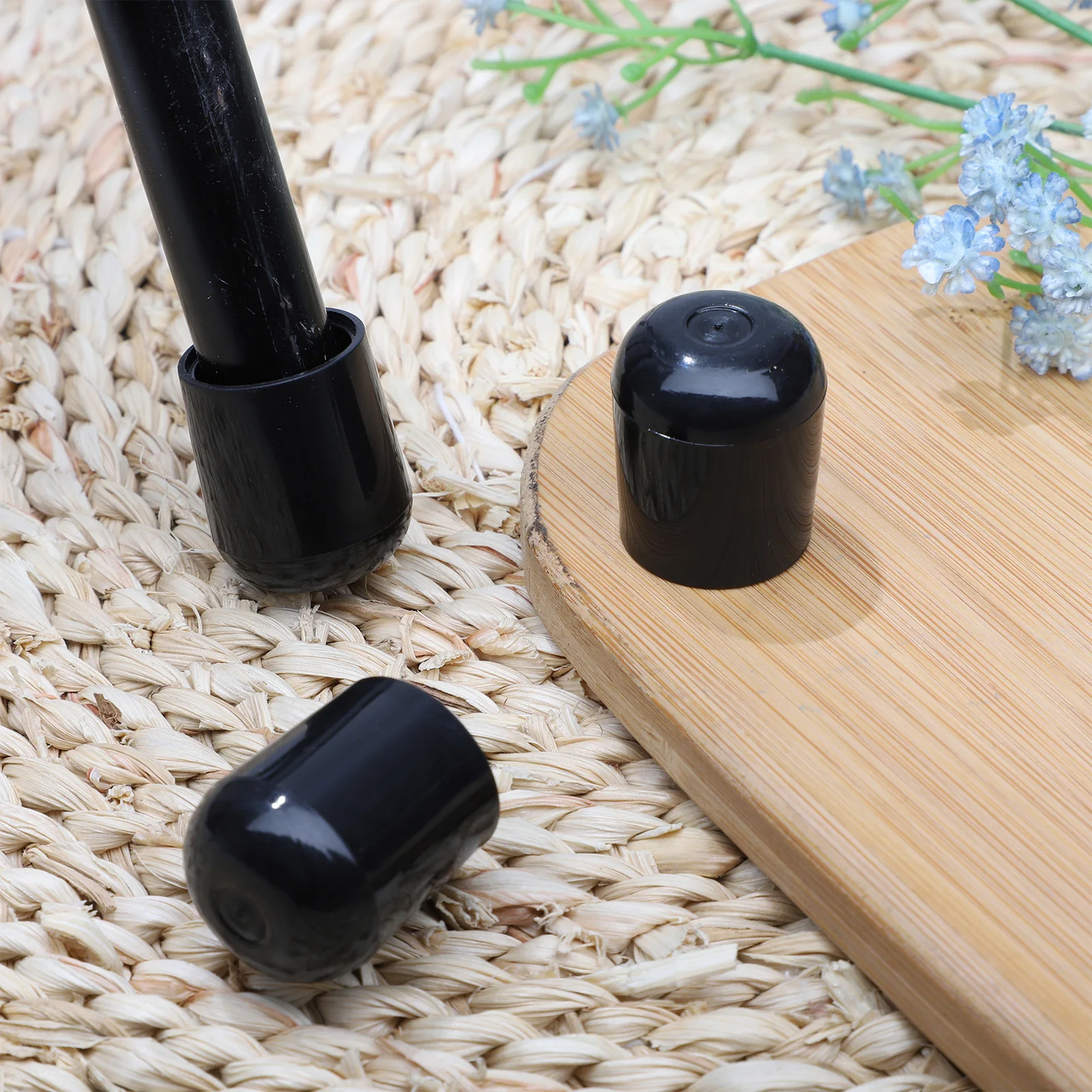 

12Pcs Chair Leg Covers Plastic Chair End Caps Round Folding Chair Leg Floor Protectors for Tile Wood Vinyl Floor Furniture Pads