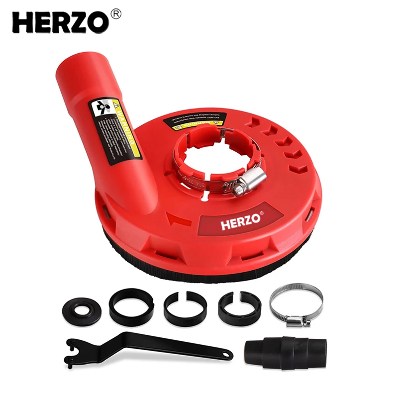 herzo dust shroud grinding cover tool grinders com brush ring power tools attachment 125 mm 5 01