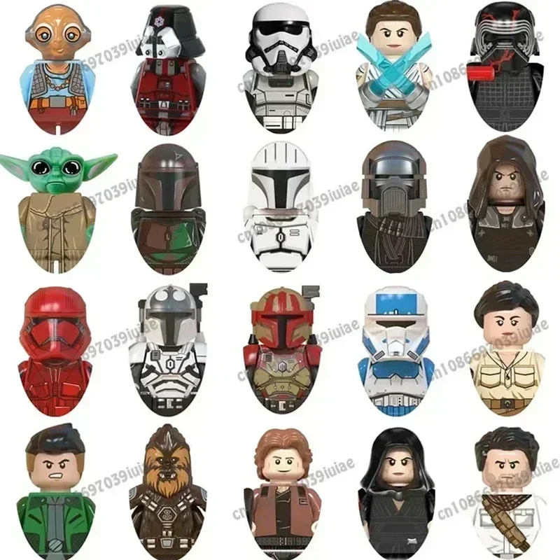 

STAR WARS Han Solo Luke Skywalker Robot Figure Toy Bricks Assembling Doll Building Blocks Child WM976 WM892 WM973