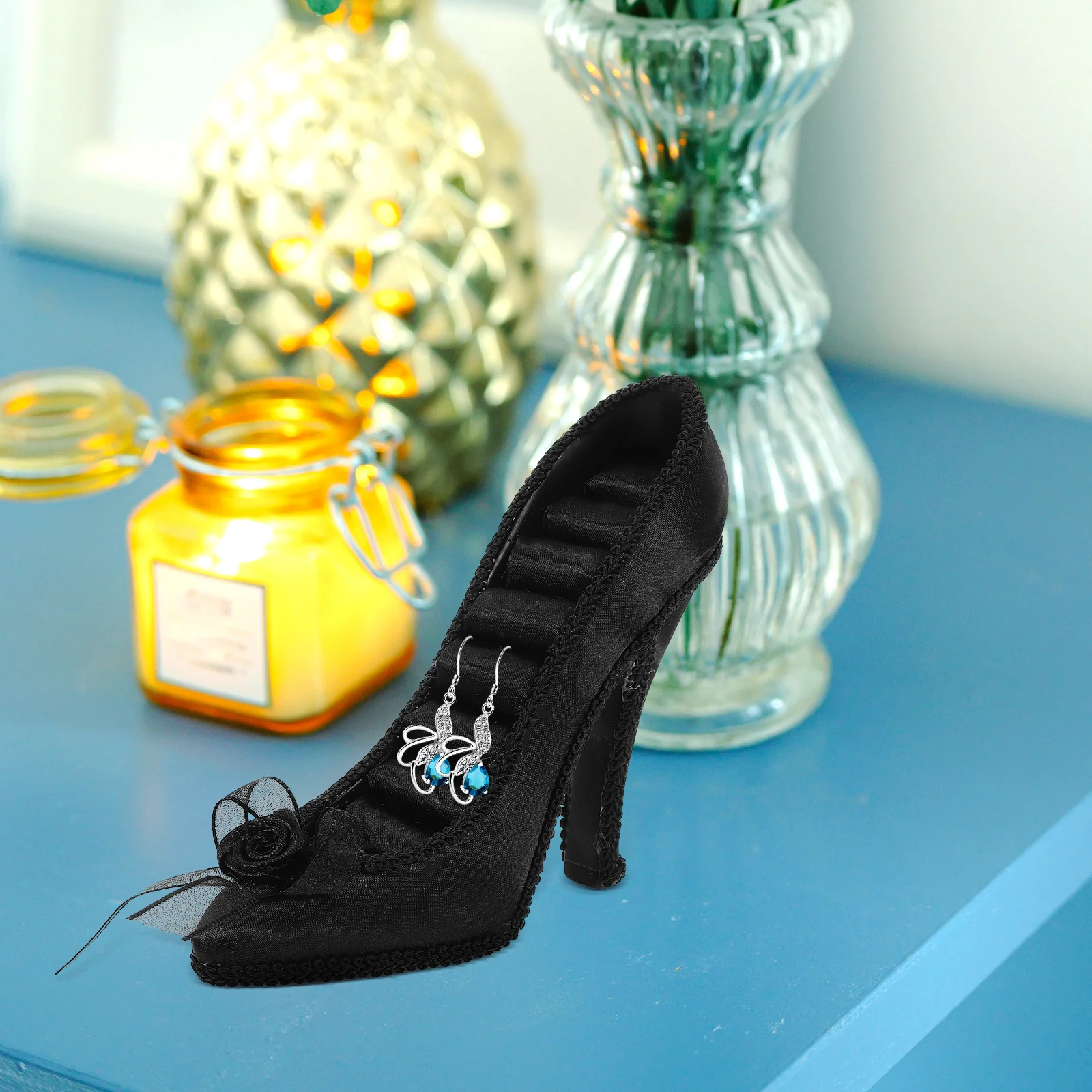 مجوهرات عرض موقف حلقة حامل مُنظِم للخواتم أقراط صغيرة تخزين الرف الجدول الزينة حامل مجوهرات