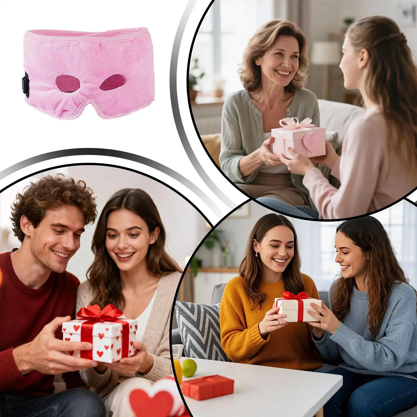 Adjustable Temperature USB Powered Heated Relief Mask Pain Pressure Tension Hot Compress Eye Therapy Sinus Heating Pad