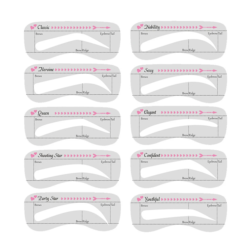 DIY Drawing Eyebrow Template Guide Beauty Tools Stickers Cosmetic Accessories  Eyebrow Drawing Stencil Kit