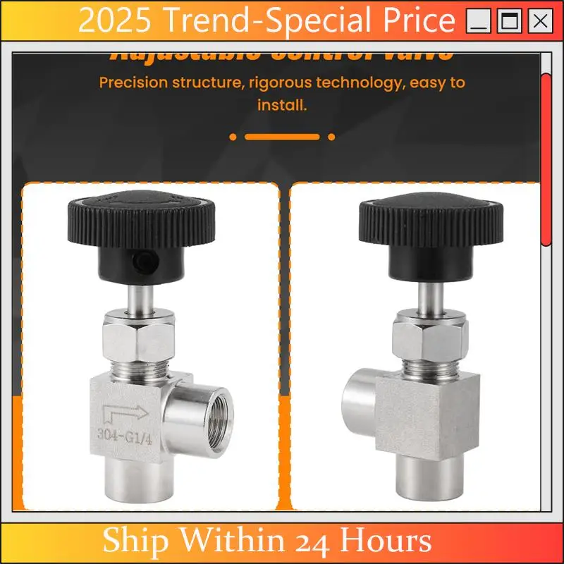 

A61Z Предложения Игольчатый клапан Регулируемый игольчатый клапан 1/4 дюйма Прямоугольная внутренняя резьба BSP SS304 Для воды Газ Масло