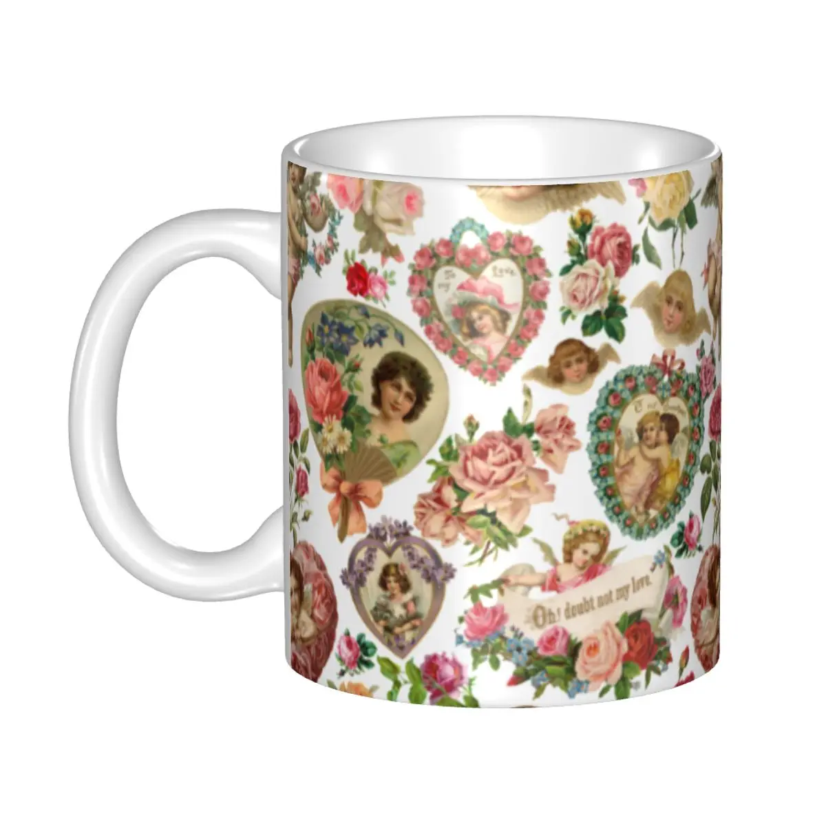 

Victorian Angel Baroque Valentine Pattern Coffee Mug DIY Custom Ceramic Tea Milk Mug