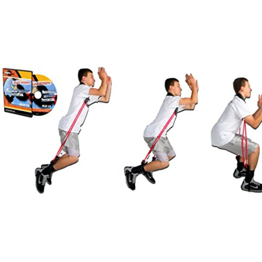 

Элитная система MVP Vertical Jump для прыжков с более высоким тренировочным DVD с эспандерами для баскетбольных игроков и спортсменов для улучшения