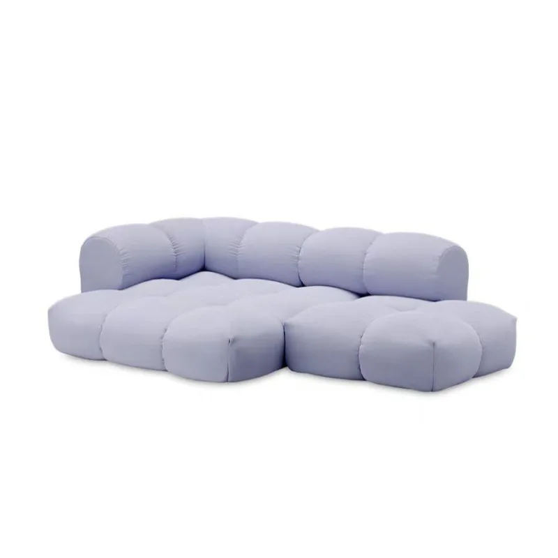 Italian minimalist cream style module sofa creative designer villa large flat layer marshmallow cloud fabric sofa