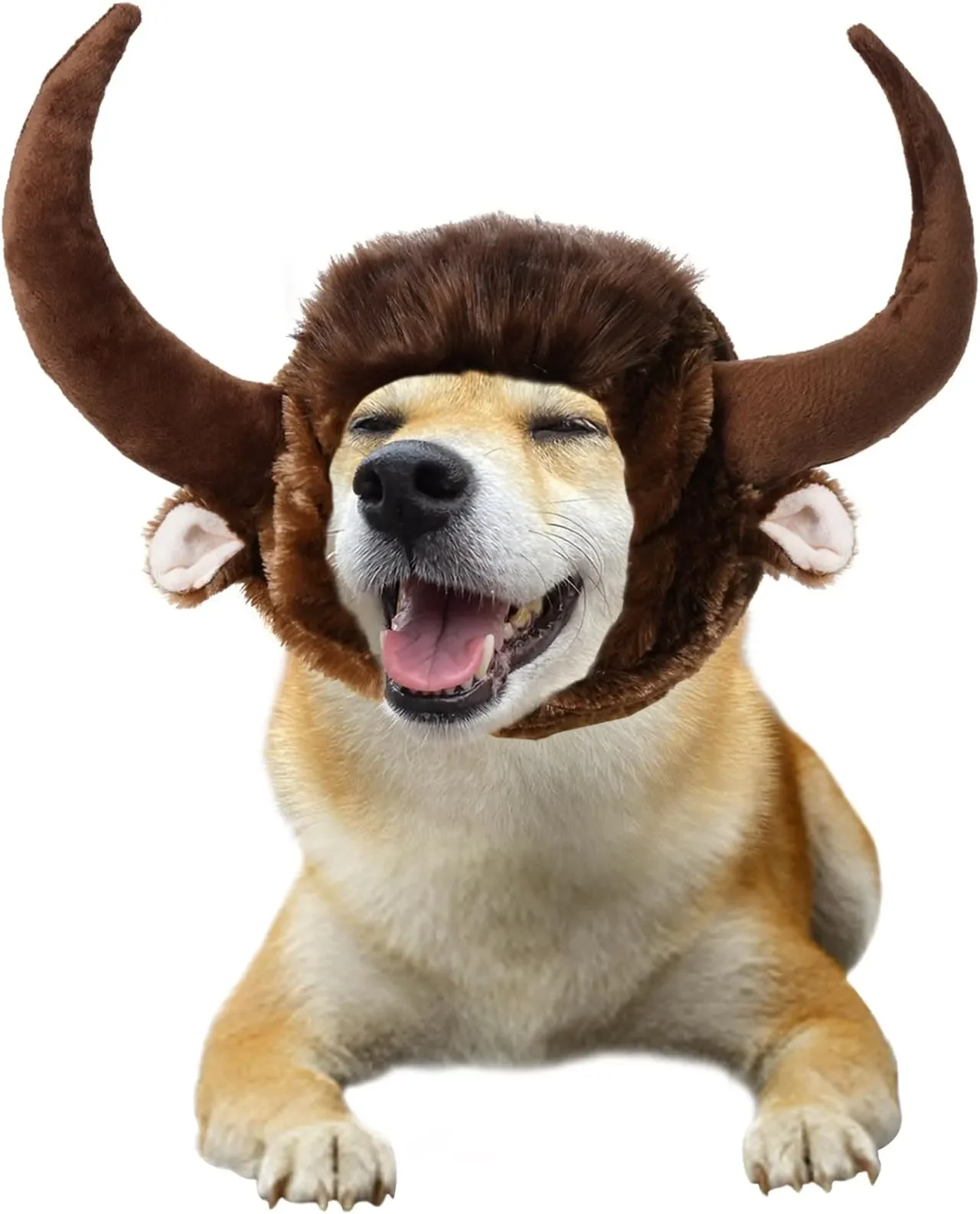 

Horn Wig Halloween Christmas, Funny Costumes for Dog Cat, Pet Clothing Accessories (Size M L