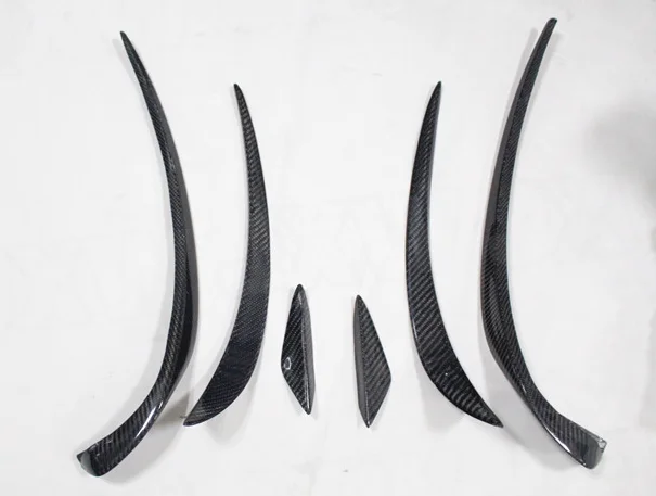 

JCHEY Carbon Fiber Front Fog Lamp Air Knife Trim Splitter Decoration Strips For Benz CLA Class W117 C117 CLA200 CLA220 2017 2018