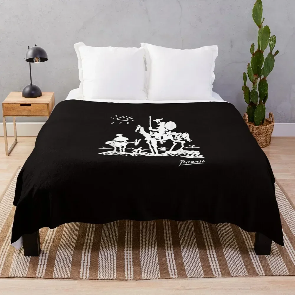 Don Quixote Artwork Throw Blanket Plush Thin Soft Plaid Summer Beddings Blankets