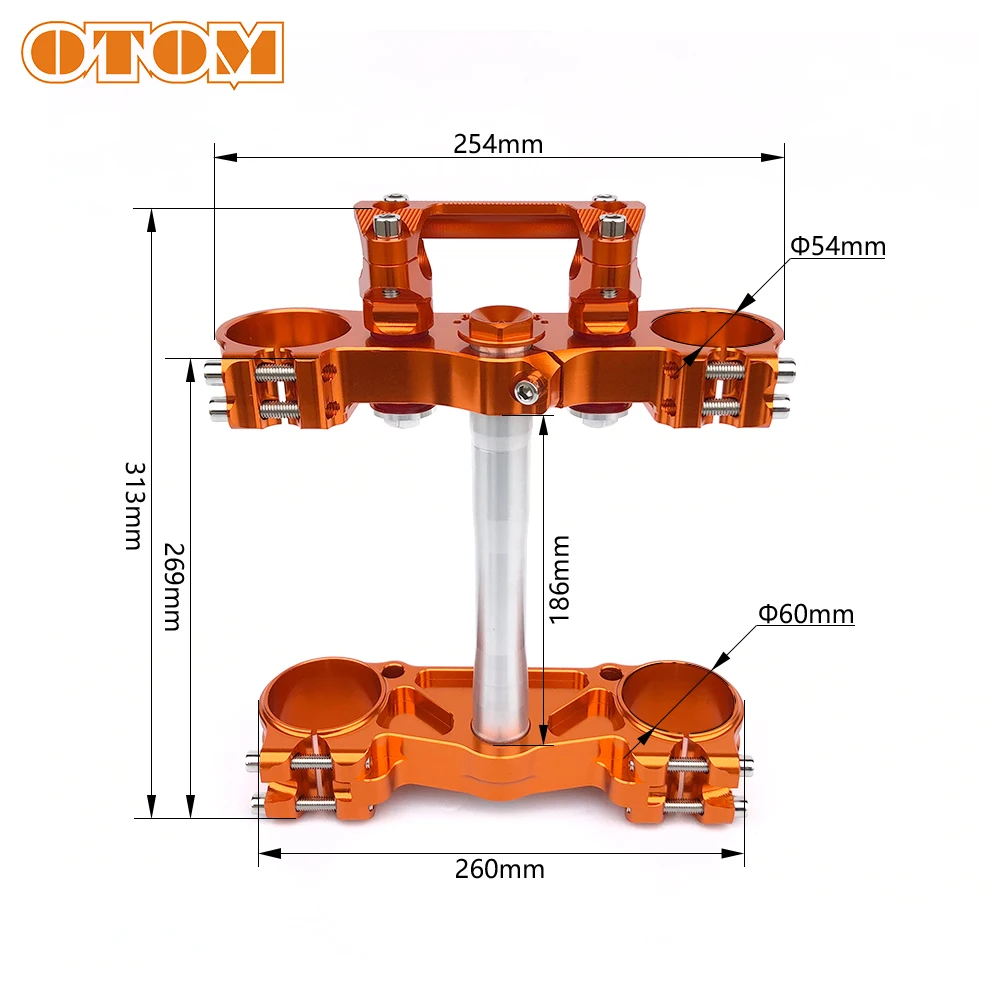 OTOM Motocross Steering Stem New Column Triple Tree Clamp Riser Adaptor Handlebar Assembly For KTM SX 125-525 HUAQVARNA FC TC FE