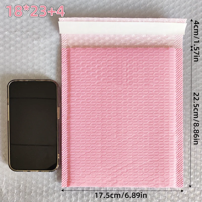20pcs 18x23cm Medium Pink Bubble Mailer Reliable Pink Padded Envelope for Women Clothing Online Store Brands Boutique Shipping