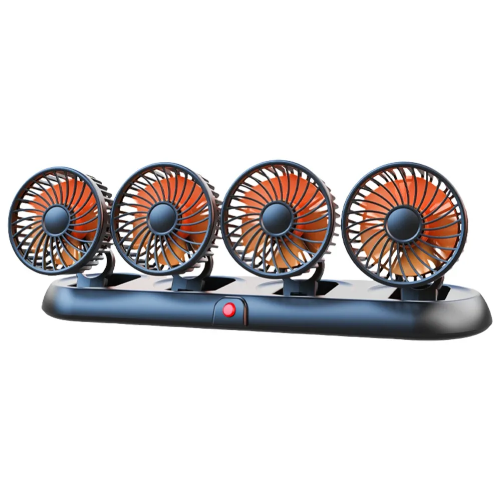

USB/12V/24V Car Cooling Fan Single/Dual Head Wide-angle Air Supply Portable Car Fan Low Noise Strong Wind