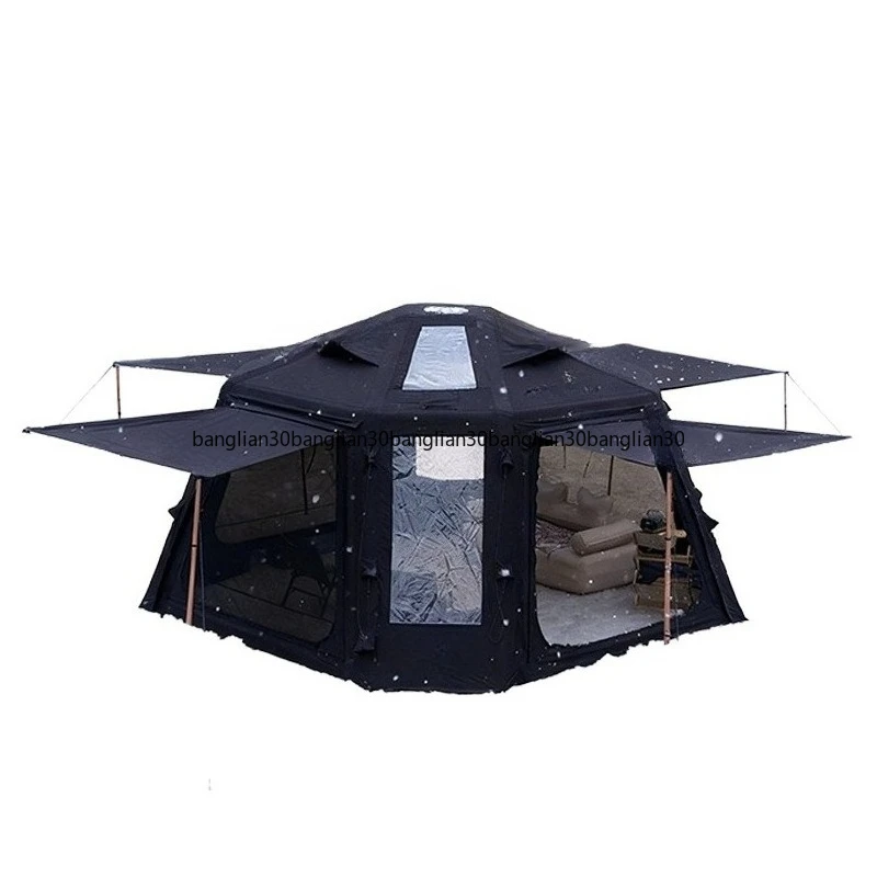 Inflatable Tent 15-20 People Outdoor Camping Modular Equipment Rainproof Overnight  Portable