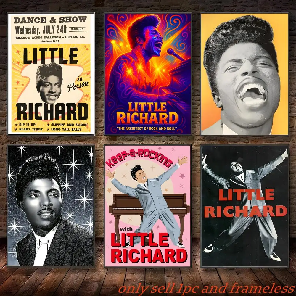 Classic Music L-Little Richard Poster Poster Painting Prints Wall Art Picture Film Room Home Bar Cafe Decor Mural