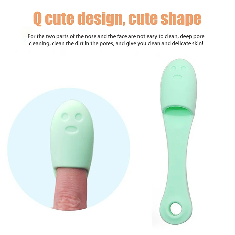 Silicone Nose Brush Facial Pore Cleaner Portable Blackhead Double-sided Massage Brushes Beauty Cleaning Tool Facial Nasal Scrub