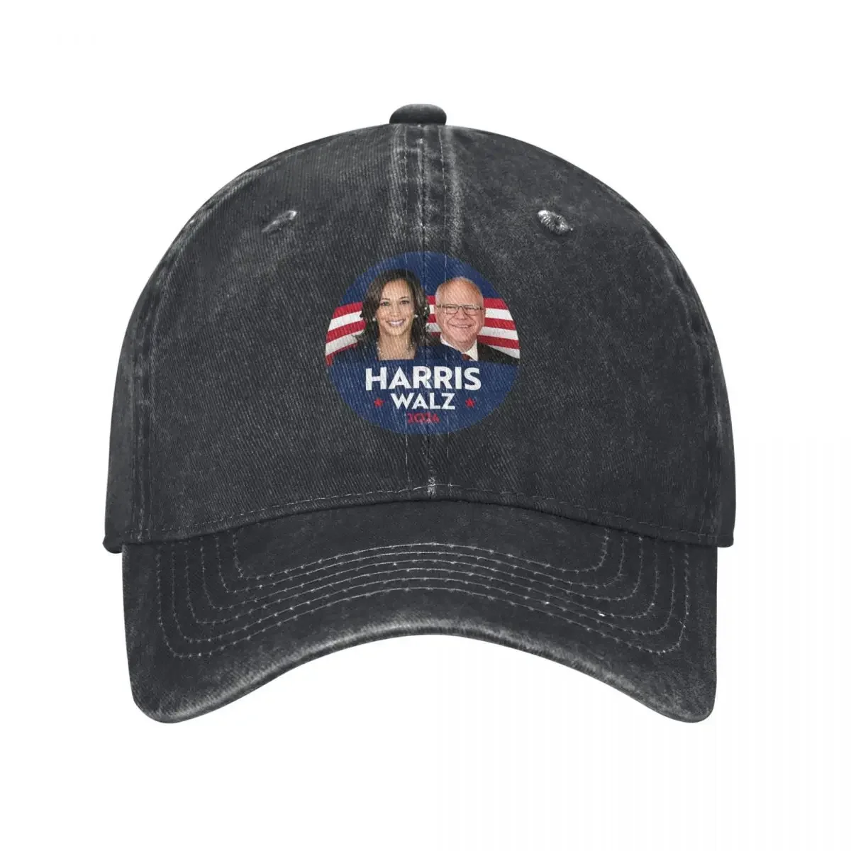 Harris Walz 2024 Merchandise Unisex Trucker Hat Kamala Harris Distressed Washed Caps Hat Vintage Outdoor Workouts Dad Hat