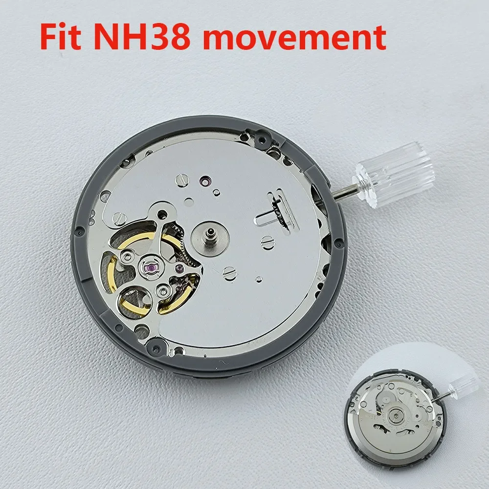 41mm Watch Case Skeleton Dial Hands Automatic Mechanical Sapphire Glass Watch Parts for Nautilus NH38 movement Watch Accessories