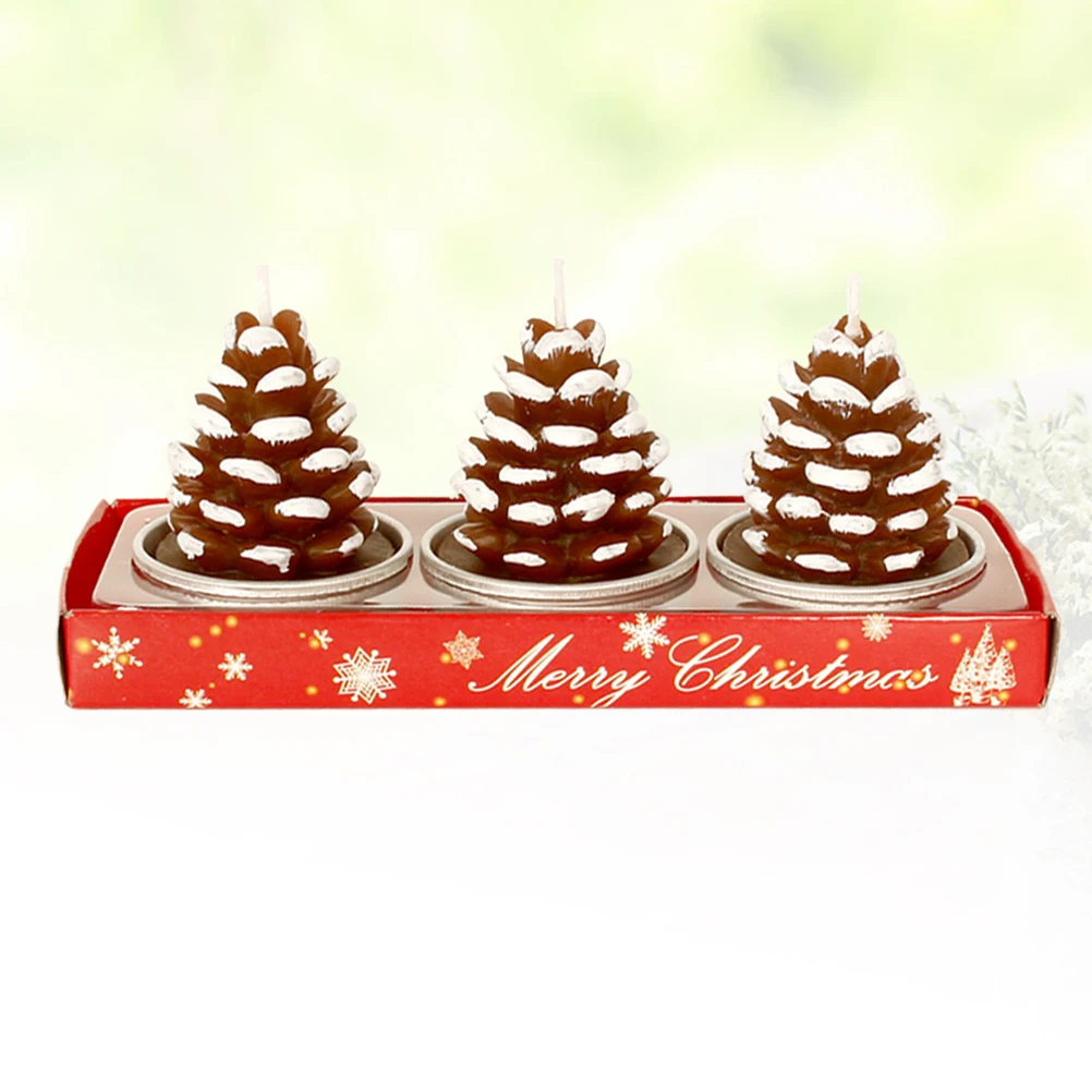 

3 Pcs Christmas Candles Elder Decorative Snowman Centerpieces for Tables