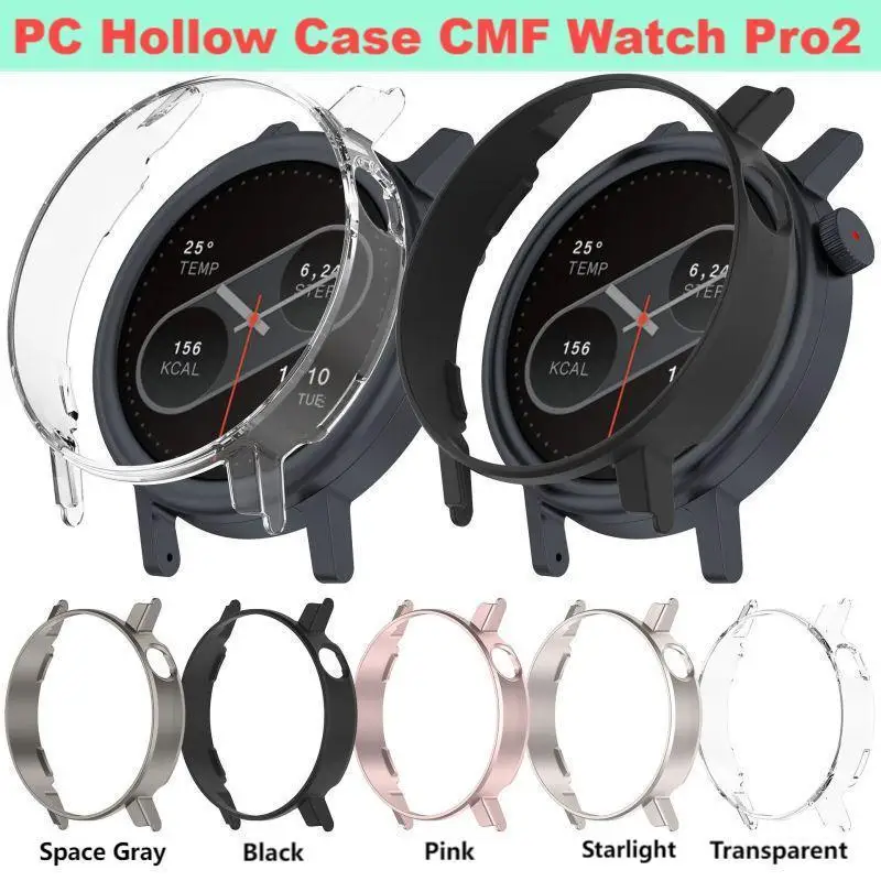 For CMF Watch Pro 2 Case PC Hollow Protector Cover For Nothing CMF Watch Pro2 Protective Bumper Cover Pro 2 Accessories