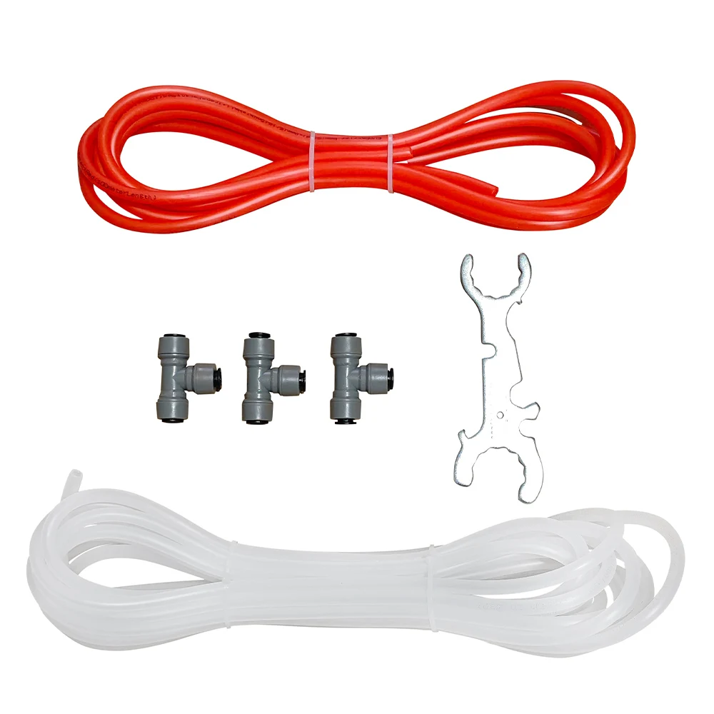Kegland 4 Zapf hähne Eva Bier Linie Set mit Klemmen, 7 in 1 Schraubens chl üssel und 3 x duo tight T-Stück (für Schrift Kit) Bier Haus brauen – Detail 2