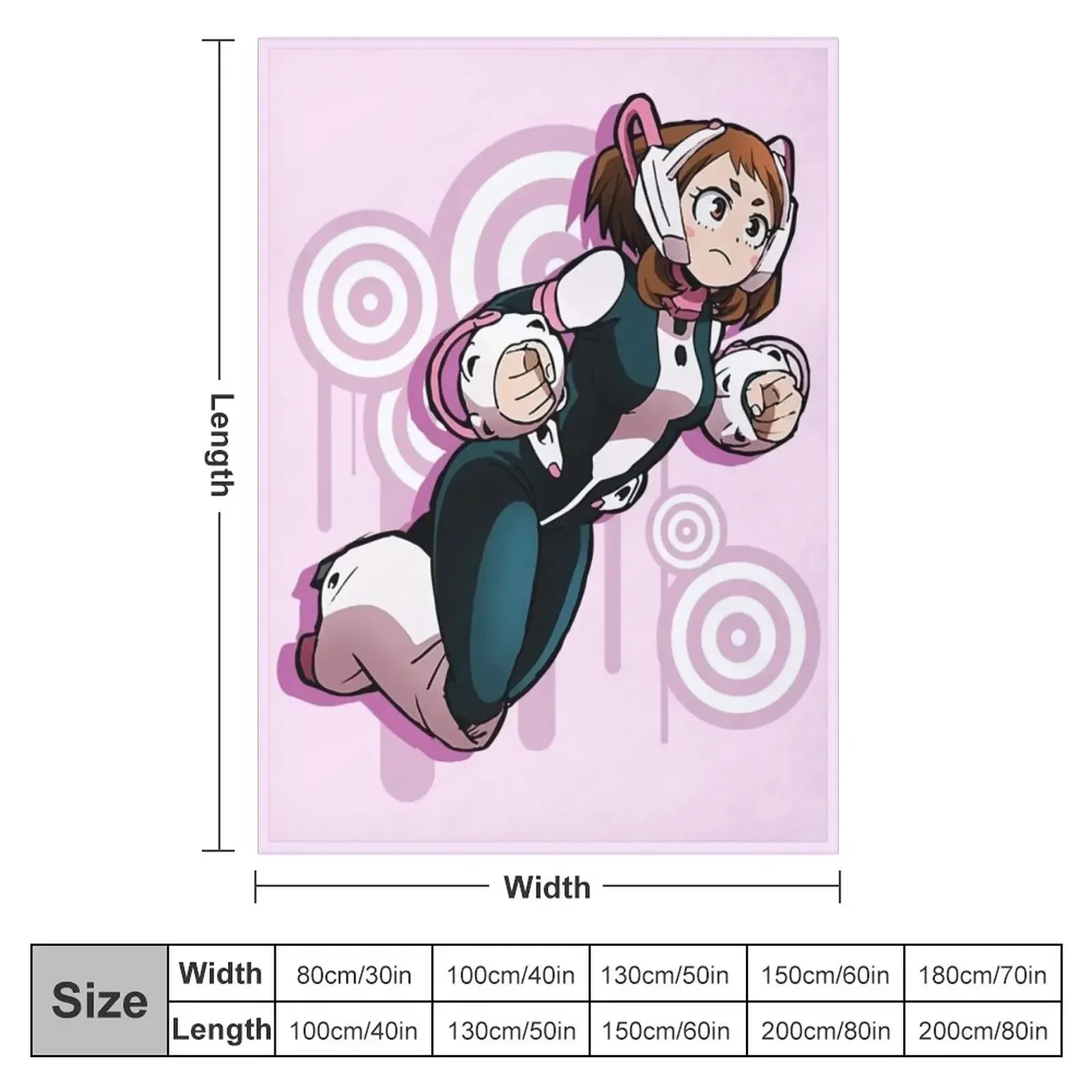 BNHA Uraraka Ochaco Throw Blanket for babies Thins Luxury St Soft Big Soft Luxury Thicken Blankets