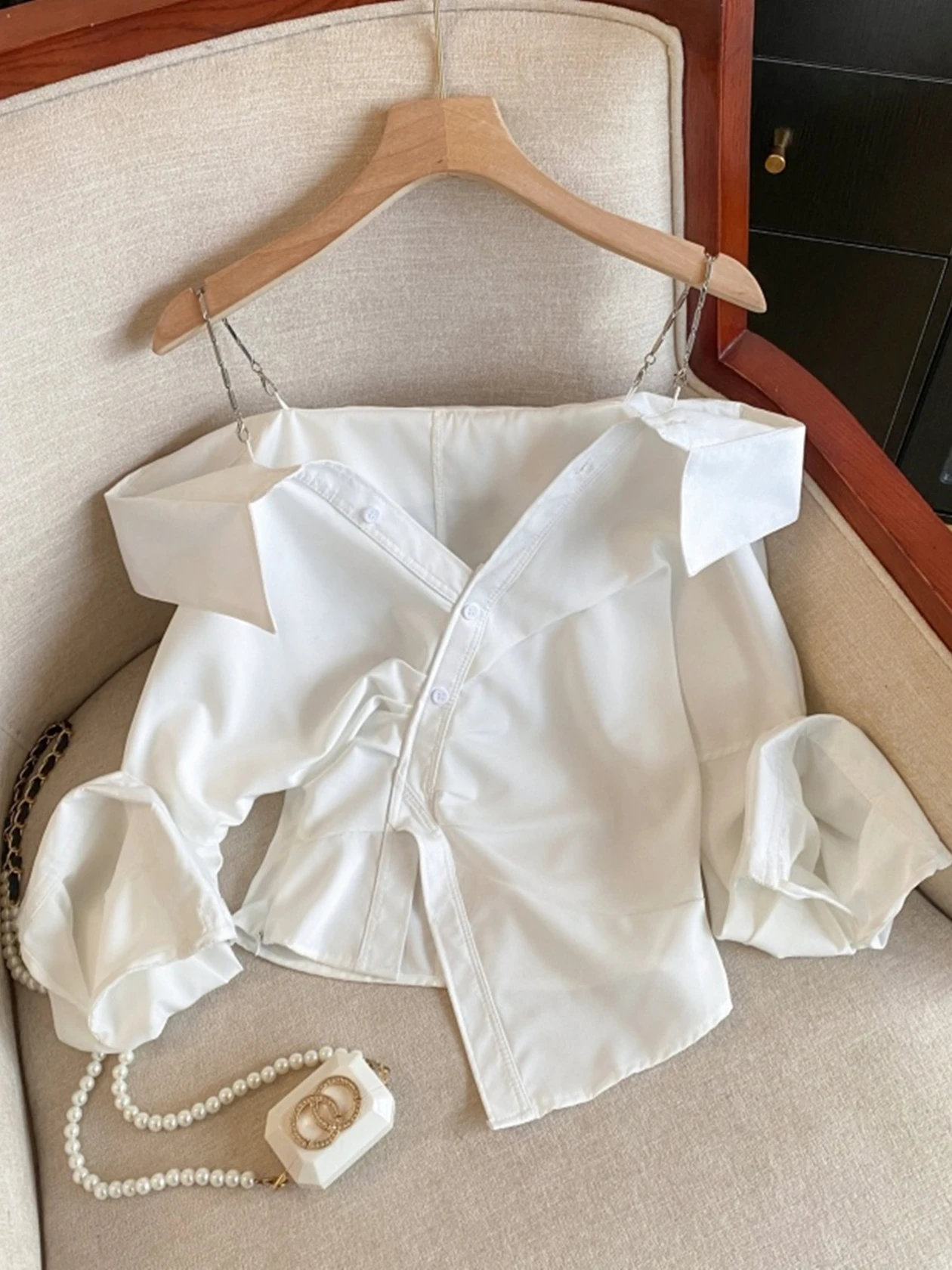 

Ele Long Sve One oulder irt для похудения Faionable Women's Premium Quali Polyester Fiber Bubble Sve irt