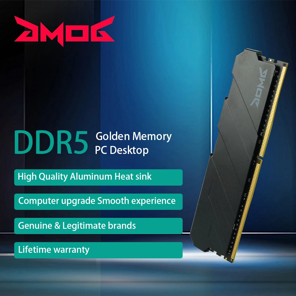 Imagem -04 - Memória Ram Gmog Ram Ddr5 para Jogos 8gb 16gb 4800mhz 5600mhz 6000mhz Expo & Xmp Overclocking Desktop Ddr5 Ram Garantia Vitalícia