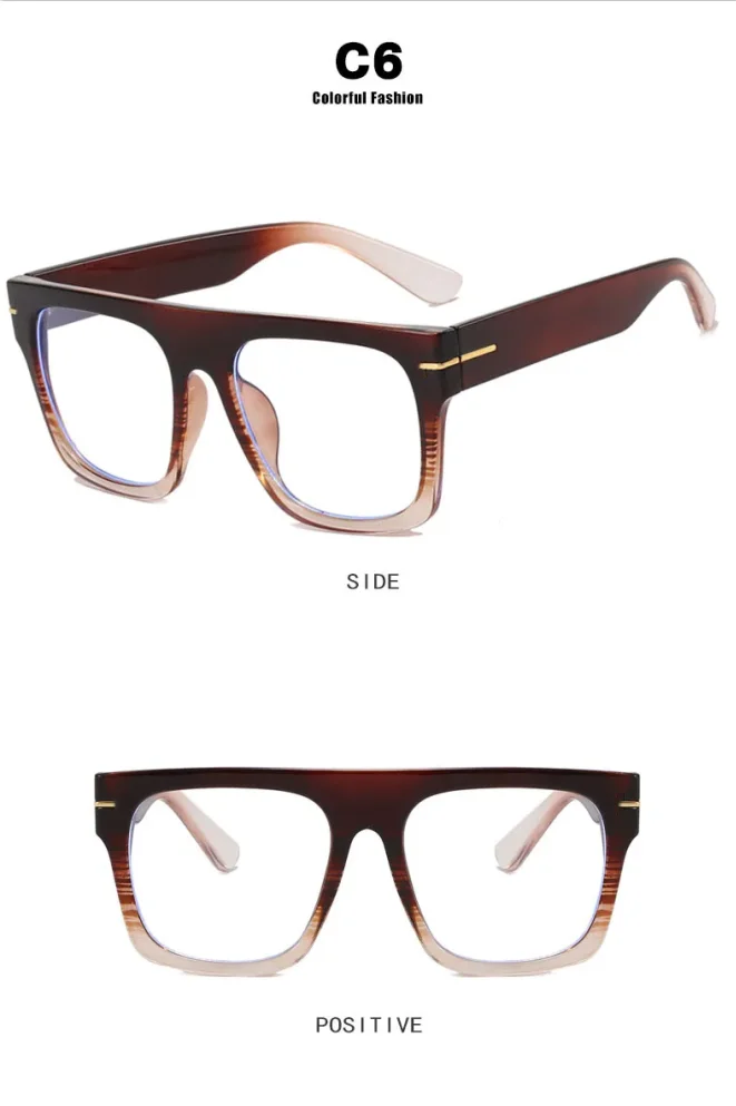 Luxuriöse Marken-Design-Lesebrille mit großem Rahmen und quadratischer Form für Männer und Frauen, klassische Business-Lesebrille mit Blaulichtfilter HS – Detail 13
