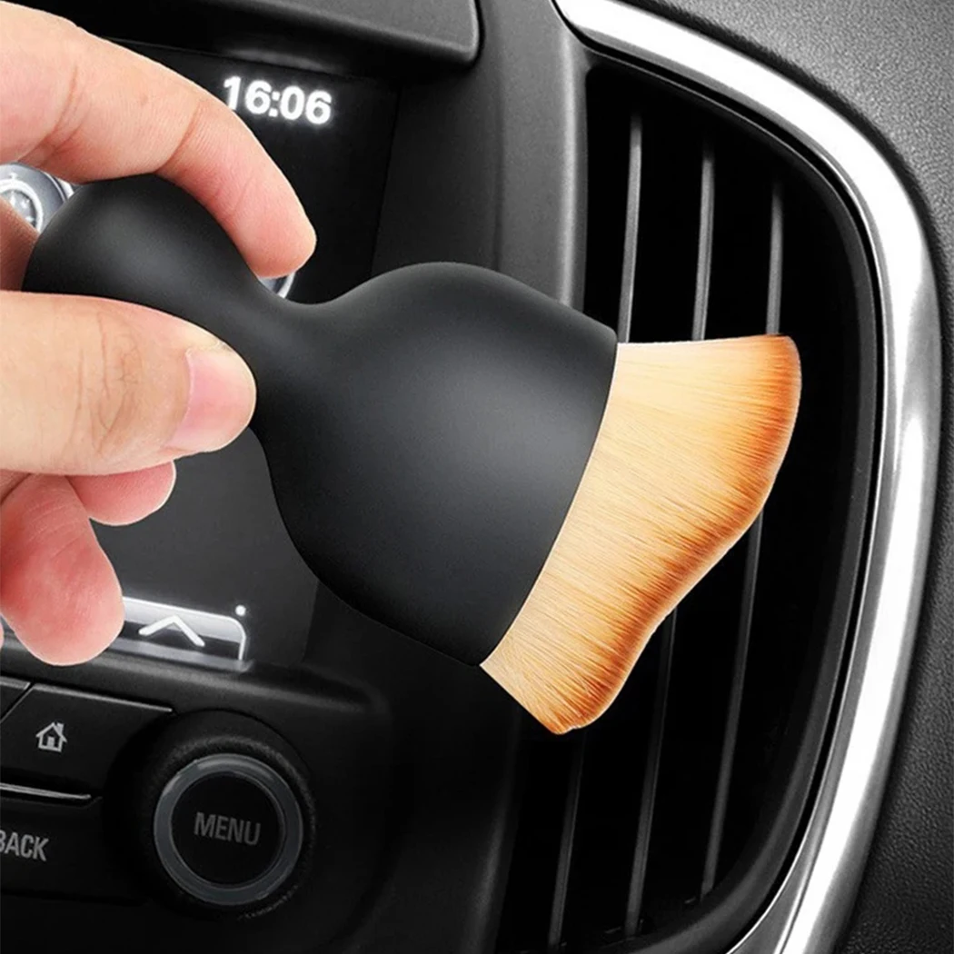 Car Vent Cleaning Soft Brush Truck Interior Cleaning Tool Artificial Car BrushCar Crevice Dust Removal Brush with Cover