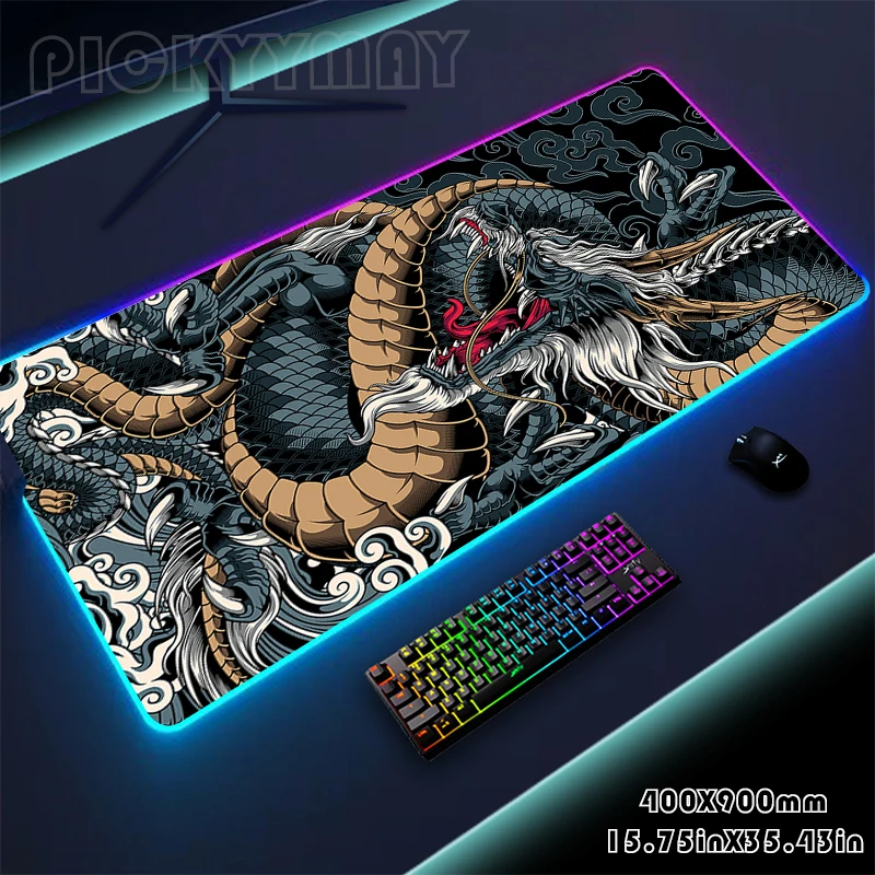 

Large LED Desk Mats XXL RGB Computer Mousepad Design 90x40cm Backlight Keyboard Mat Gamer Table Pad Luminous Mousepads