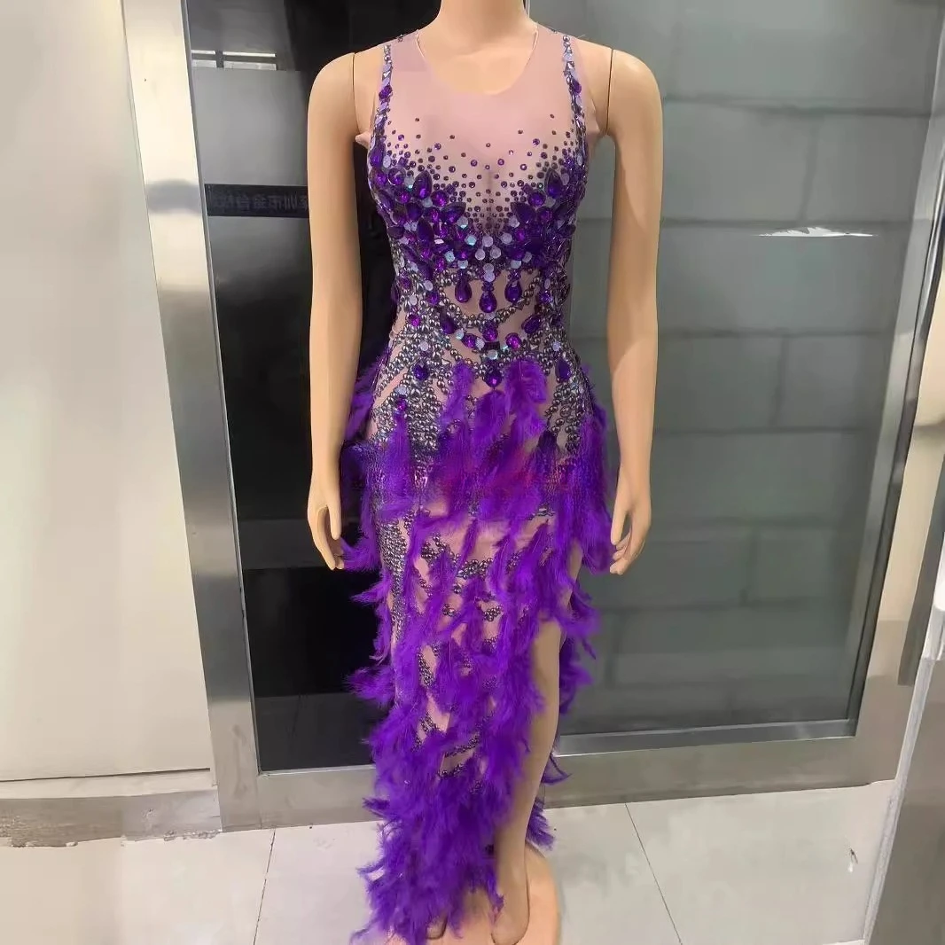 زي موضة اللاتينية الرقص قاعة الرقص مزاجه المرحلة ريشة تنورة مساء فستان Zou الطيور Vestidos De Graduaciones Mujer