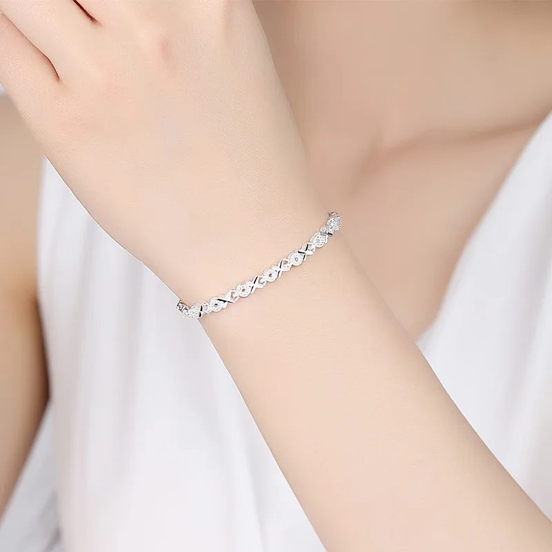 High Quality 925 Sterling Silver Fashion Multiple Styles Bracelet Chain For Women Fashion Wedding Party Beautiful Jewelry Gift