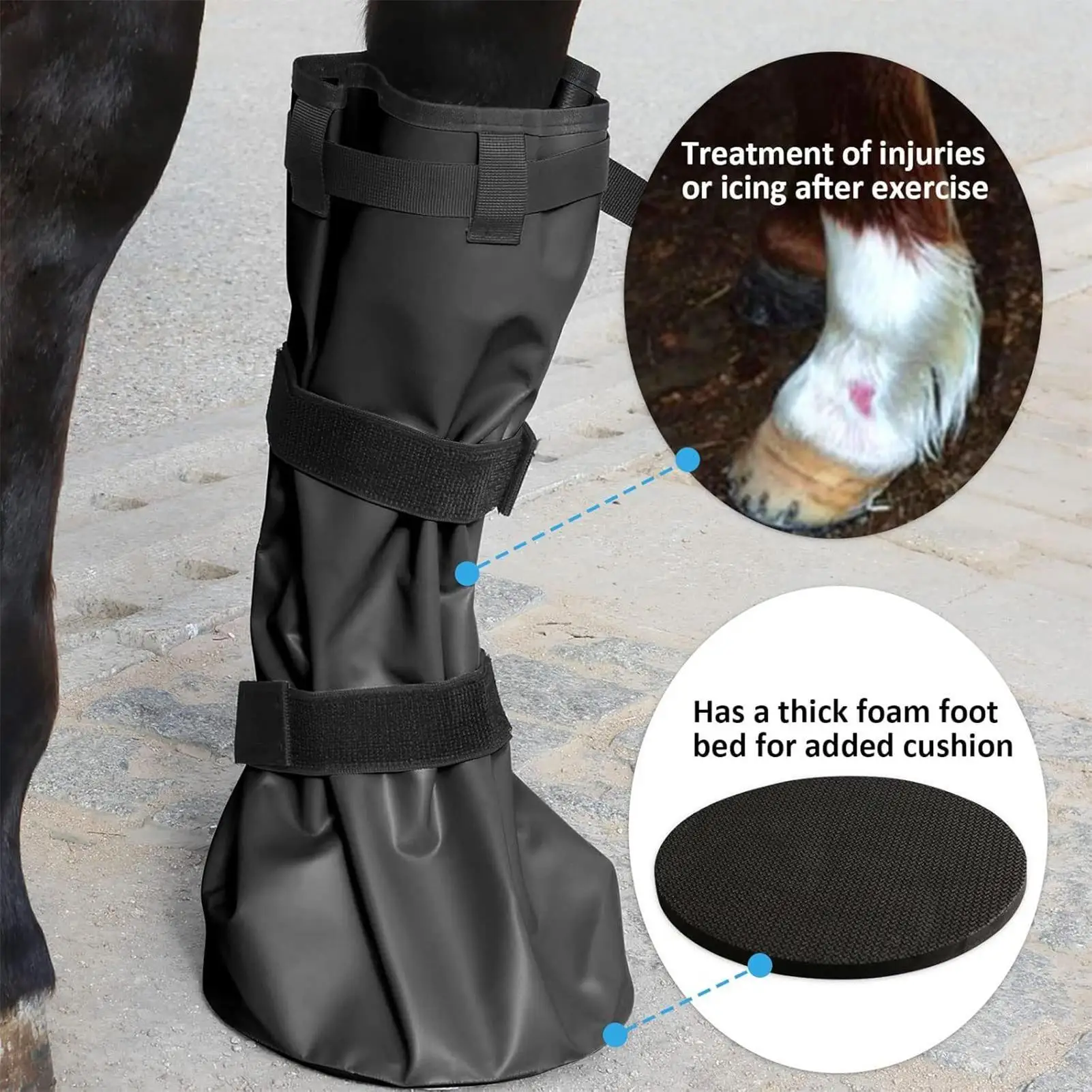 Soaking Boot For Horses Equine Soaker Hooves Bag Multifunctional Hoof Soaking Bag For Stable Field Training Outdoor Racing