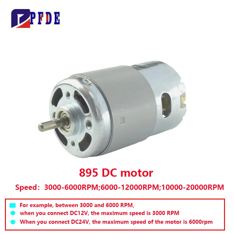 895 Dc MOTOR High torque High power ball bearings 3000RPM to 20000RPM Use For Scooter Cutting Machine Electric Grinder Motor