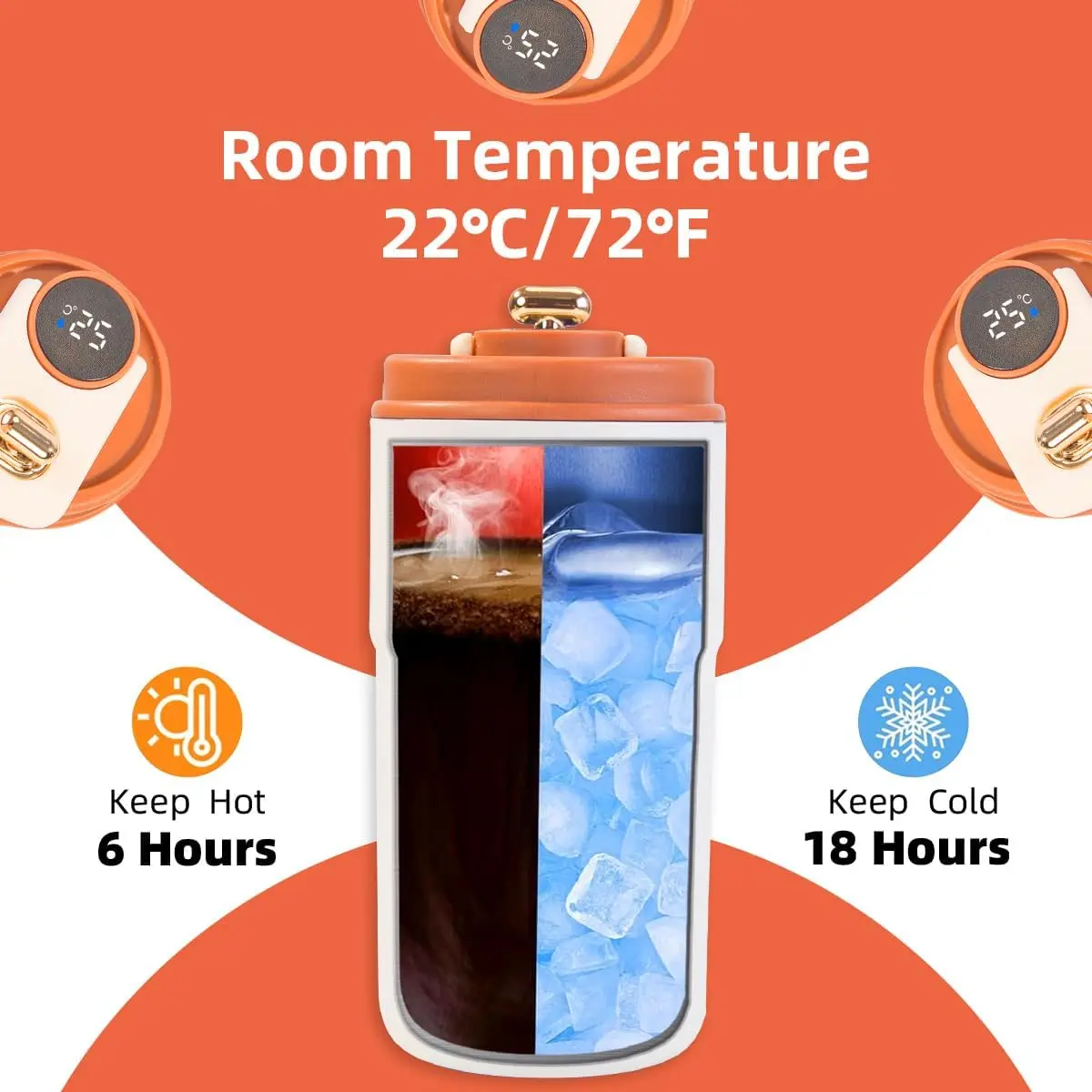 Coffee Mug, Stainless Steel Vacuum-Insulated Travel Mug, Double Wall Leak-Proof Thermos Vacuum Tumbler 12oz 370ml Coffee Cup