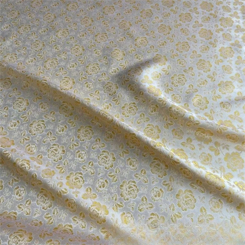 

114cm wide jacquard silk brocade fabric yarn-dyed new Chinese-style cheongsam armor
