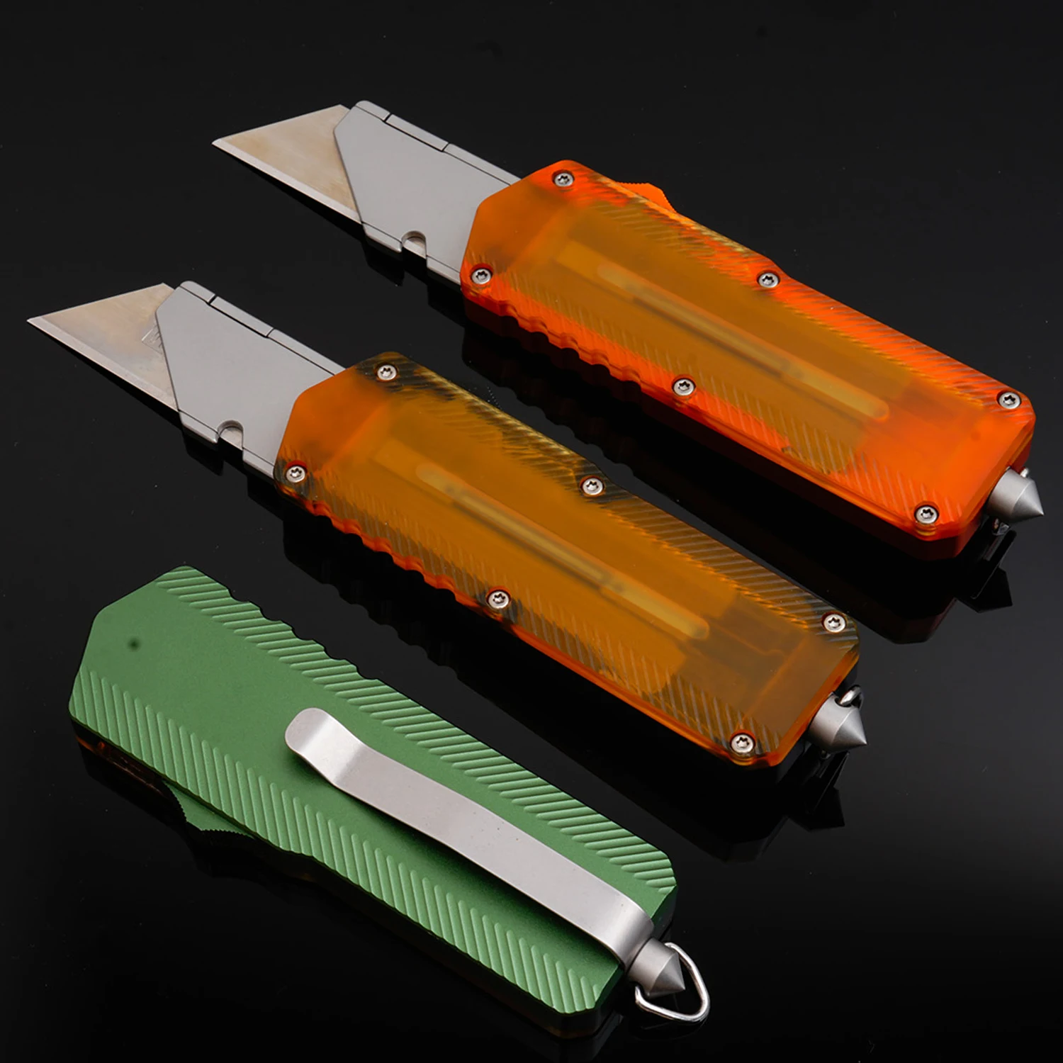 

TIGLE Multifunctional Pocket Knife Aluminum Alloy Handle Carbon Steel Blade With Packaging Box Outdoor EDC Knife