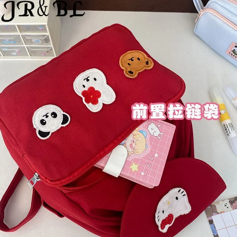 Sanrio New Hello Kitty Student Schoolbag Cartoon Lightweight Cute Spine Protection Panda Backpack