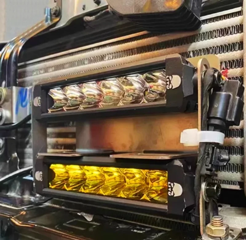 المصد الأمامي للسيارات LED ضوء الضباب الأصفر مناسب لخزان GWM 300 مصبغة السيارة المعدلة شريط طويل ضوء الأضواء أجزاء ترقية السيارة #5