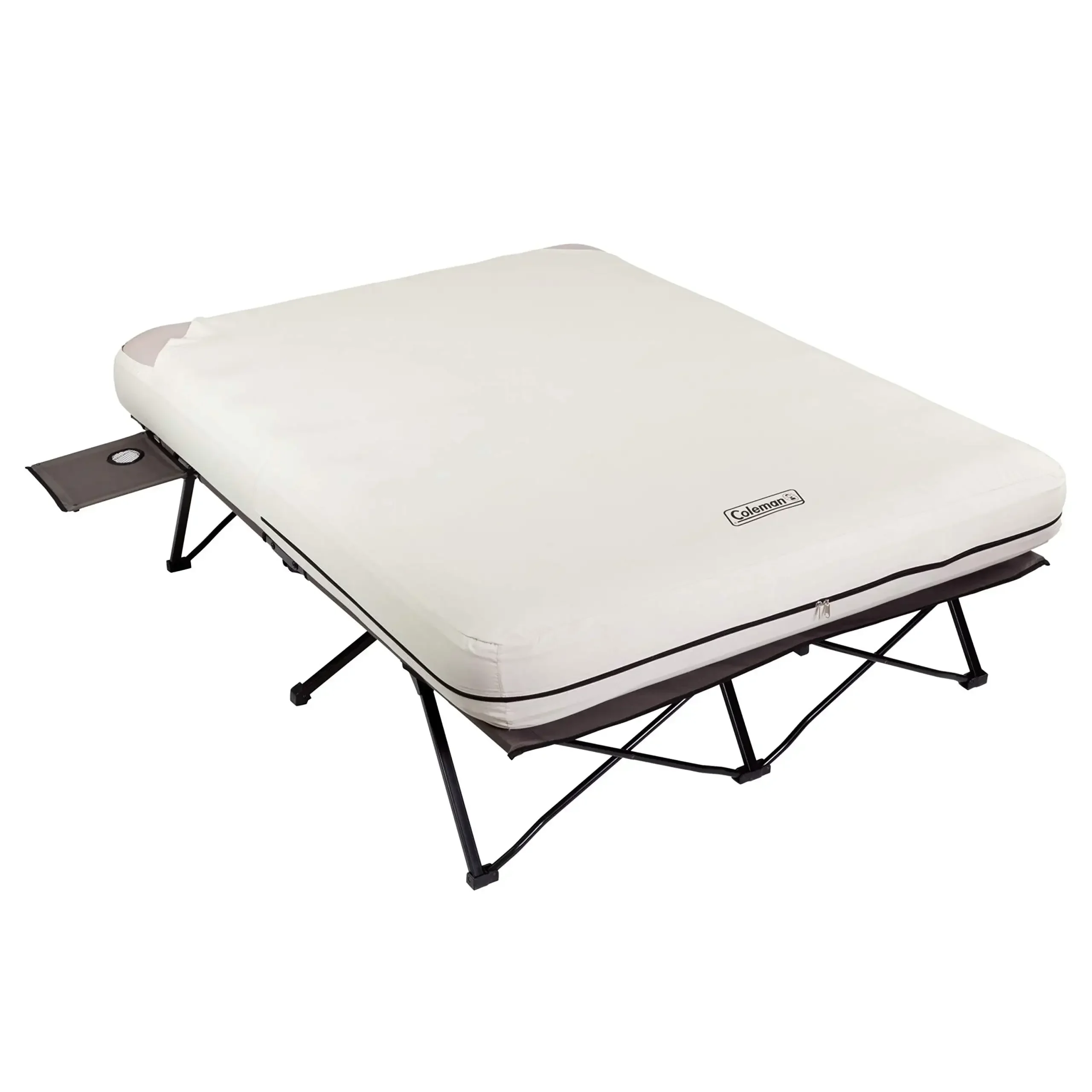 Coleman-cuna de Camping, colchón de aire y Combo de bomba, cuna de campamento plegable y cama de aire con mesa lateral y bomba operada por batería,