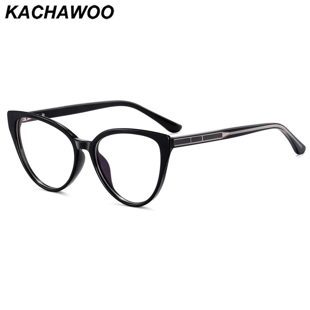 

Kachawoo женские ретро очки синий свет блокировка tr90 оправа для очков «кошачий глаз» для женщин модное украшение черный серый розовый