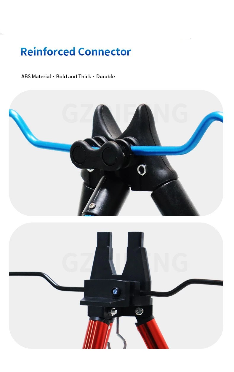 ZYZHE Angelrutenhalter aus Hochleistungs-Aluminiumlegierung, Dreieckige Halterung für Meeresangeln, Teleskopische Angelruten-Unterstützung, Angelzubehör – Detail 7