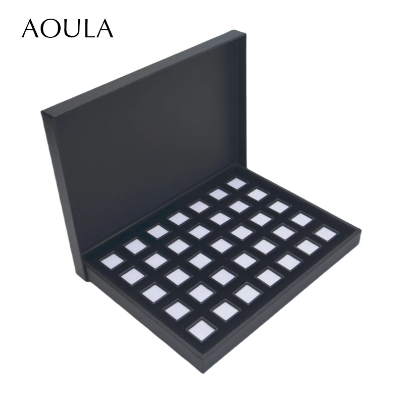 Gem Jar Display Gemstone Jewelry Insert Tray Loose Diamond Stone Display Box Gems Storage Holder Container Organizer with Sponge