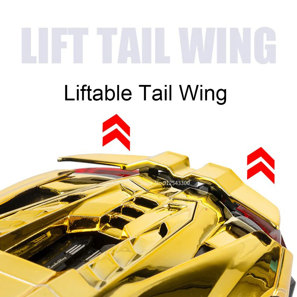 Revuelto Bolide-modelo de coche deportivo para niños, escala 1:24, juguete extraíble con luz musical, supercoche en aerosol, puertas abiertas, modelos fundidos de aleación