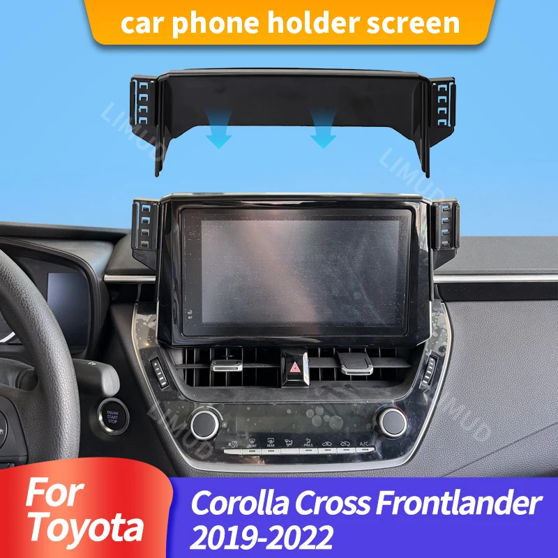 

Используется для Toyota Corolla Cross Frontlander 2019-2022, 8-дюймовый навигационный кронштейн для экрана автомобиля, фиксированный кронштейн для телефона
