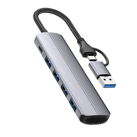 High-Speed 3.0 USB Hub 7 In 1 Splitter Type-C Docking Station For PC For Laptop Tablet USB Disk For Office Work