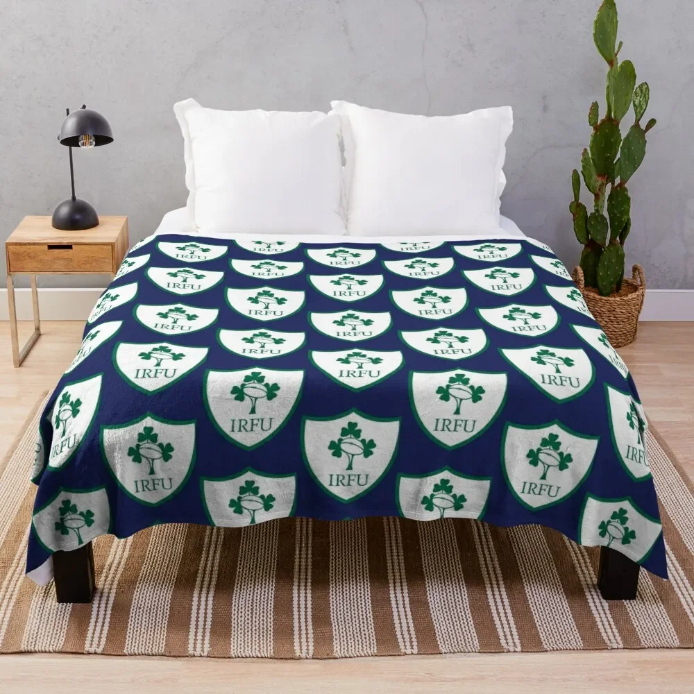 

IRELAND IRFU-RUGBY -BADGES Throw Blanket Modern Design Soft Blanket for Home Decor