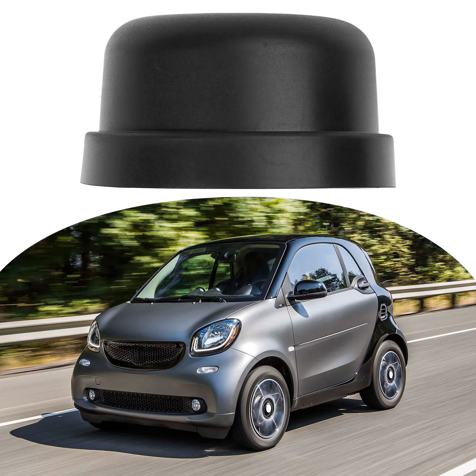 1Pc ABS Low Beam Bulb Cover/ For Smart Fortwo 451 Direct Fit Headlight Lamp Cap Replace A4518260324 Black